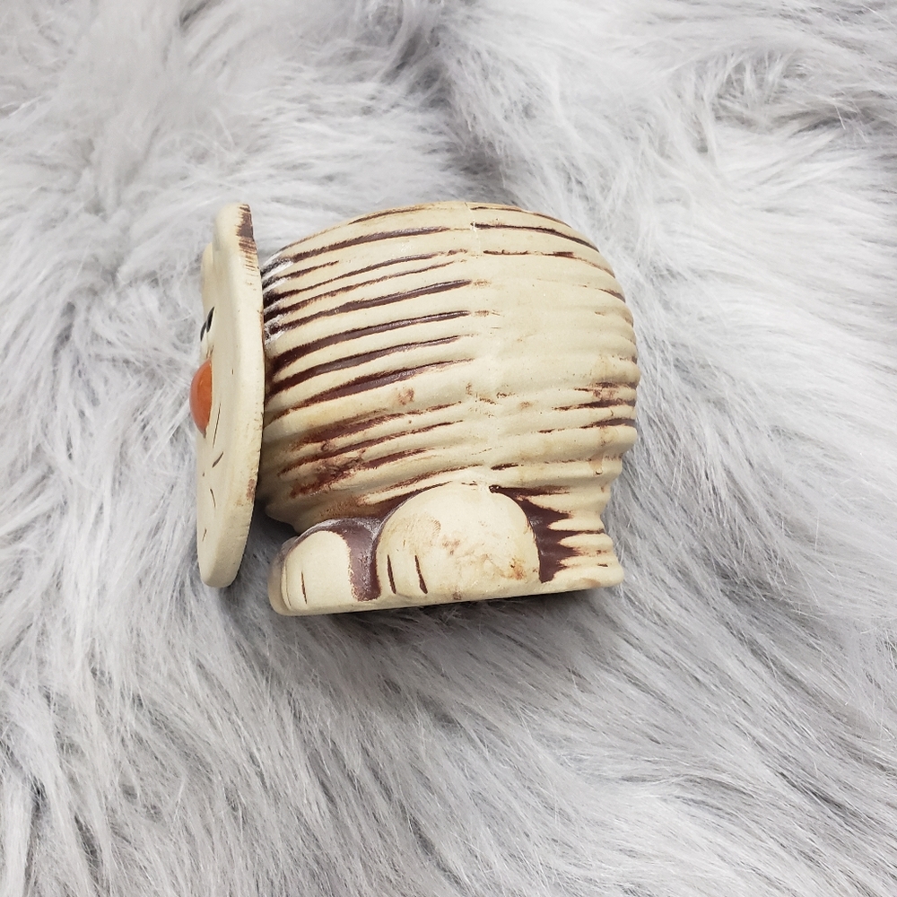 Clay pottery cat plant container / planter - Picture 7 of 11